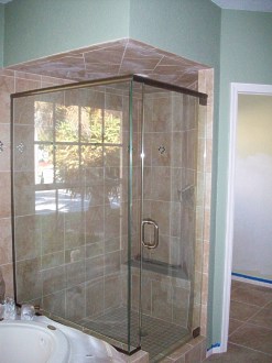 Shower door and enclosure